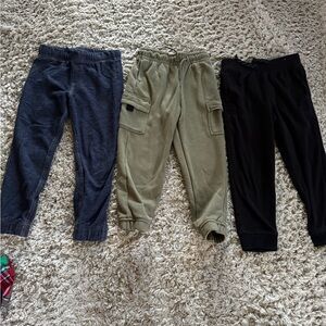 Kids' Navy, Olive, and Black Joggers. Size 5T